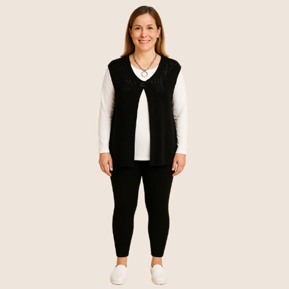 KENNETH COLE REACTION Sleeveless Silk Blend Cardigan, M, NWOT! - Picture 9 of 9